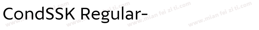 CondSSK Regular字体转换